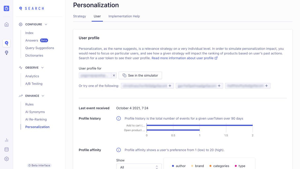 Get more insights about users in the user profile page.