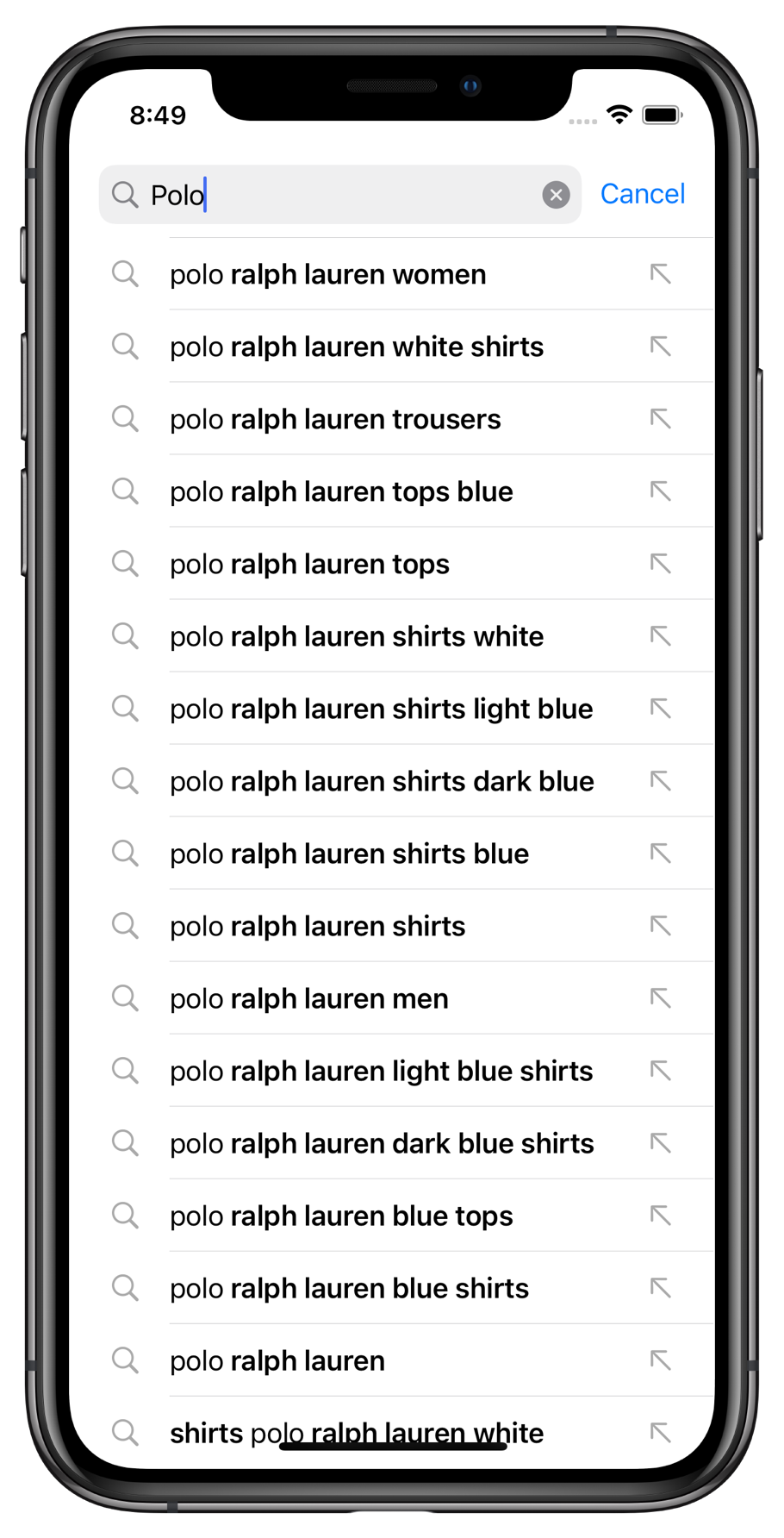 Suggestions search