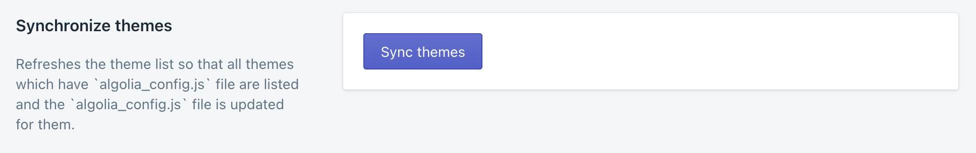 The synchronize themes button in the Shopify admin