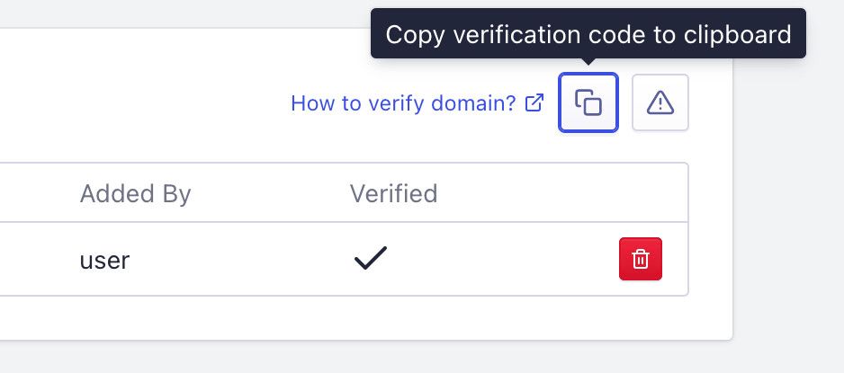 Copy verification code to clipboard